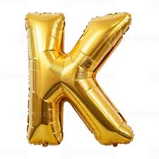K Gold Alphabet Helium Balloon – Party Balloon Abu Dhabi in Abu Dhabi | Balloons Delivery UAE – Legrandeuae