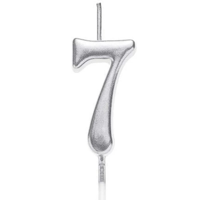 Silver Number Cake Candles – Birthday Number Candles Abu Dhabi in Abu Dhabi | Candles Delivery UAE – Legrandeuae