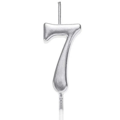 Silver Number Cake Candles – Birthday Number Candles Abu Dhabi in Abu Dhabi | Candles Delivery UAE – Legrandeuae