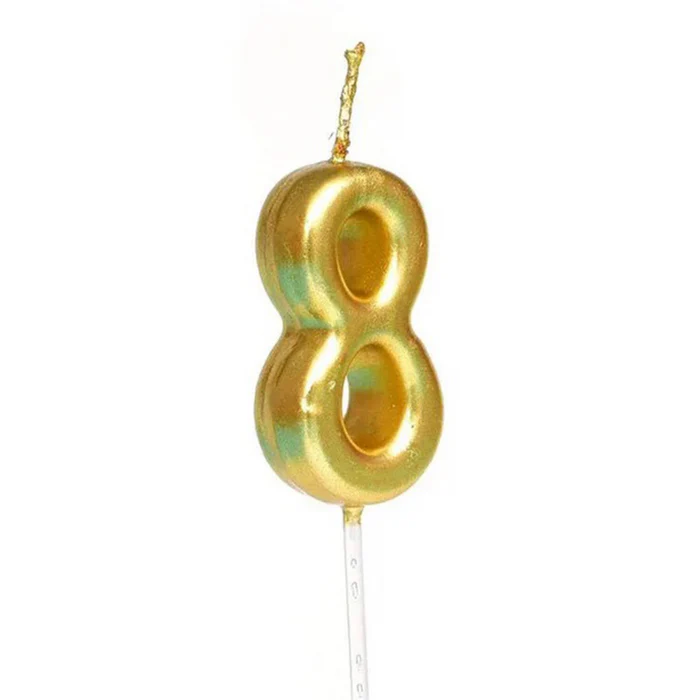 Gold Number Cake Candles – Birthday Number Candles Abu Dhabi in Abu Dhabi | Candles Delivery UAE – Legrandeuae