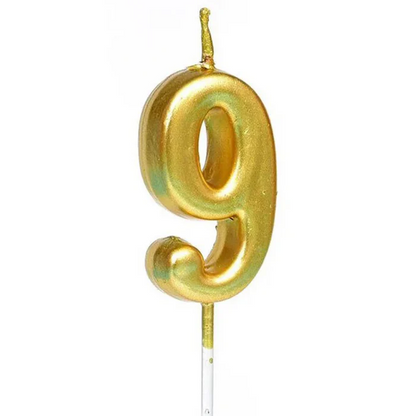 Gold Number Cake Candles – Birthday Number Candles Abu Dhabi in Abu Dhabi | Candles Delivery UAE – Legrandeuae