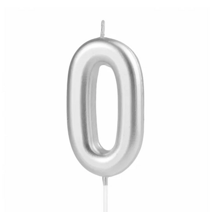 Silver Number Cake Candles – Birthday Number Candles Abu Dhabi in Abu Dhabi | Candles Delivery UAE – Legrandeuae