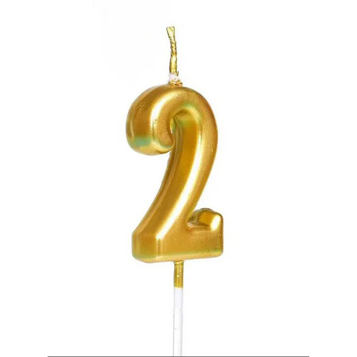 Gold Number Cake Candles – Birthday Number Candles Abu Dhabi in Abu Dhabi | Candles Delivery UAE – Legrandeuae