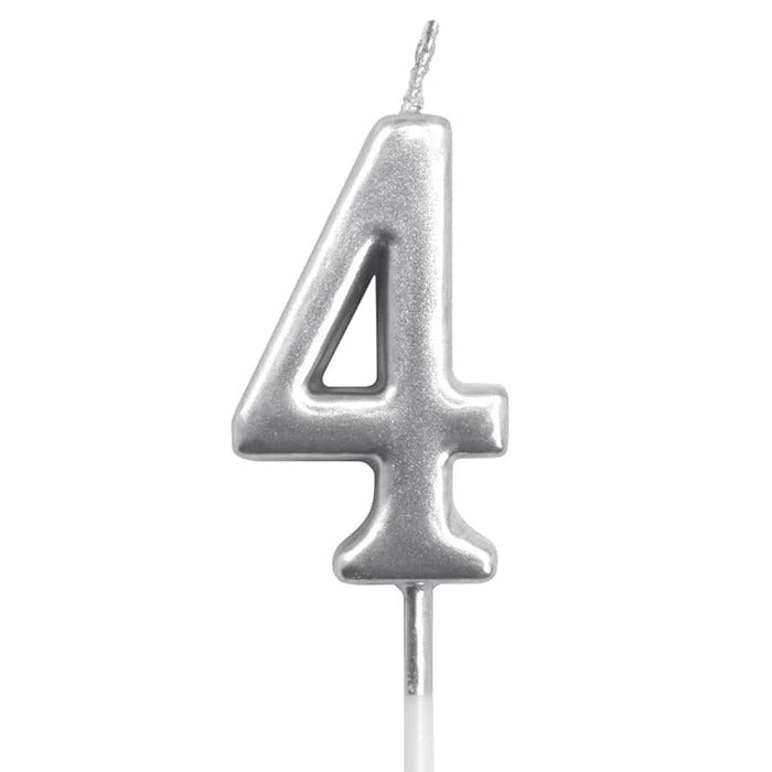 Silver Number Cake Candles – Birthday Number Candles Abu Dhabi in Abu Dhabi | Candles Delivery UAE – Legrandeuae