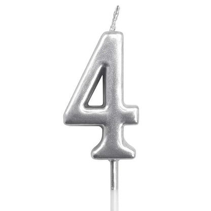 Silver Number Cake Candles – Birthday Number Candles Abu Dhabi in Abu Dhabi | Candles Delivery UAE – Legrandeuae