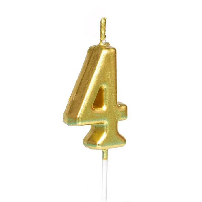 Gold Number Cake Candles – Birthday Number Candles Abu Dhabi in Abu Dhabi | Candles Delivery UAE – Legrandeuae