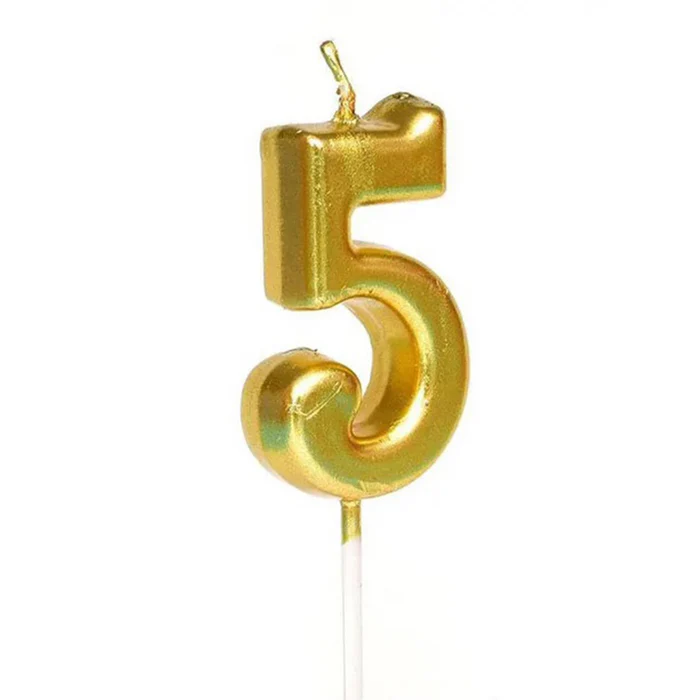 Gold Number Cake Candles – Birthday Number Candles Abu Dhabi in Abu Dhabi | Candles Delivery UAE – Legrandeuae