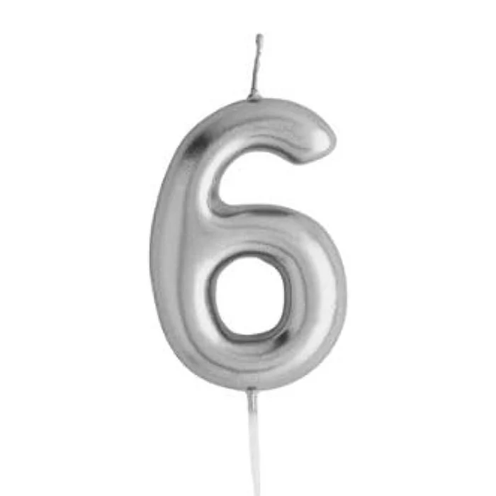 Silver Number Cake Candles – Birthday Number Candles Abu Dhabi in Abu Dhabi | Candles Delivery UAE – Legrandeuae